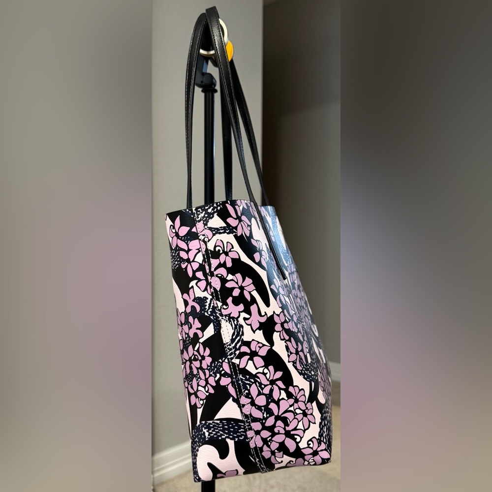 Kate Spade New York Snake Garden Medium Purple & Pink Tote Bag - Picture 7 of 14